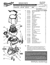 Milwaukee Tool M18 RADIUS Compact Site Light w/ ONE-KEY Twist lock Service Parts List