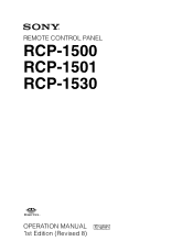 Sony RCP-1500 Operation Guide