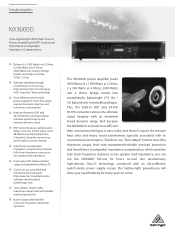 Behringer NX3000D Product Information Document