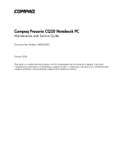 HP Presario CQ20-400 Compaq Presario CQ20 Notebook PC - Maintenance and Service Guide