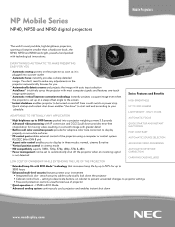 NEC NP60 NP40/50/60 spec sheet