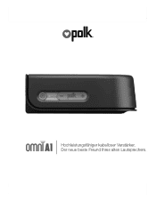 Polk Audio Omni A1 Omni A1 Owner's Manual - German