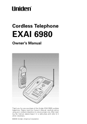 Uniden EXAI6980 English Owners Manual