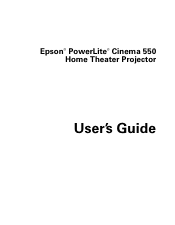 Epson PowerLite Cinema 550 User's Guide