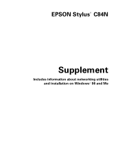 Epson Stylus C84N User Manual - Supplement