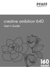 Pfaff creative ambition 640 - Coming Soon Users Guide