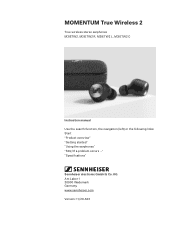 Sennheiser MOMENTUM True Wireless 2 Anniversary Edition Instruction manual MOMENTUM True Wireless 2