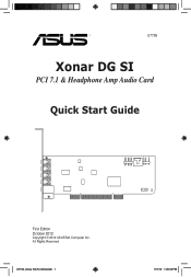 Asus Xonar DG SI Quick Start Guide