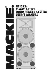 Mackie SR1522z Owner's Manual