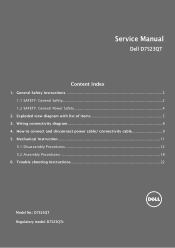 Dell D7523QT D7523QT Monitor Simplified Service Manual