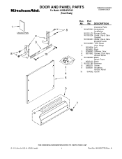 KitchenAid KUDS40FVPA Parts Diagram