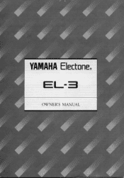 Yamaha EL-3 Owner's Manual (image)