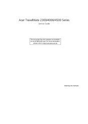 Acer TravelMate 4500 TravelMate 2300/4000/4500 Service Guide