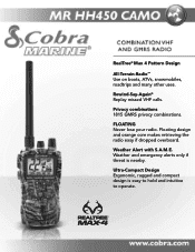Cobra MR HH450 CAMO MR HH450 CAMO Features & Specs