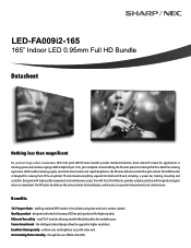 Sharp LED-FA009I2 165IN Data Sheet