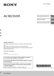 Sony XAV-AX8000 Operating Instructions