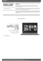 Toshiba Satellite L10 PSKVGA Detailed Specs for Satellite L10 PSKVGA-003002 AU/NZ; English