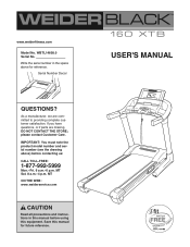 Weider Black 160 Xtb Treadmill English Manual