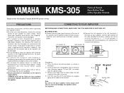 Yamaha KMS-305 Owner's Manual