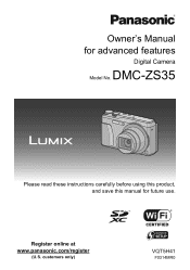 Panasonic DMC-ZS35 DMC-ZS35W Owner's Manual (English)