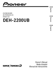 Pioneer DEH-2200UB Owner's Manual