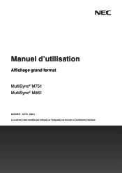 Sharp M751 User Manual - NEC - French