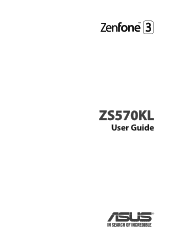 Asus ZenFone 3 Deluxe ZS570KL Zenfone 3 DeluxeZS570KL user guideEnglish version