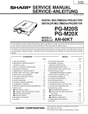 Sharp PG-M20XU Service Manual