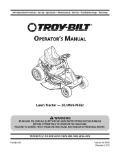 Troy-Bilt TB30 Operation Manual