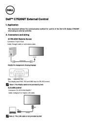 Dell C7520QT External Control Guide