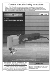 Harbor Freight Tools 61737 User Manual