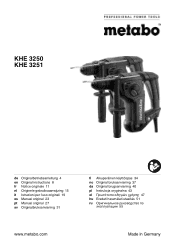 Metabo KHE 3250 Operating Instructions 2