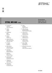 Stihl MS 660 R STIHL Magnum Parts List