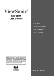 ViewSonic E50B-8 E50, E50B User Guide, English