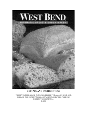 WestBend 41080R Instruction Manual