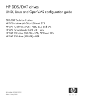 HP Q1587A HP DDS/DAT drives UNIX, Linux and OpenVMS configuration guide (DW049-90915, November 2009)