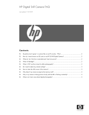HP SB360 HP Digital Camera - FAQ