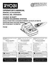 Ryobi P3100 Operation Manual