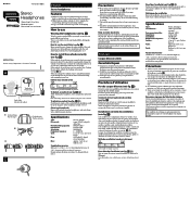 Sony MDR-PQ6 Operating Instructions