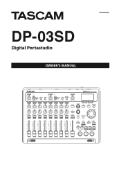TASCAM DP-03SD Owners Manual