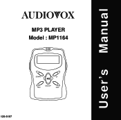 Audiovox MP1164 User Manual