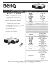 BenQ PalmPro 7763PA Product Data Sheet