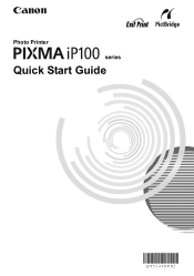 Canon iP100 Quick Start Guide