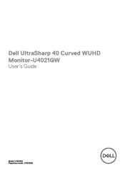 Dell U4021QW Users Guide