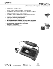 Sony VGF-AP1L Marketing Specifications