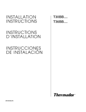 Thermador T36BB810SS Installation Manual