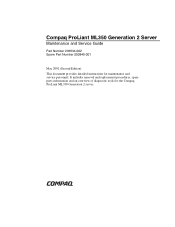 Compaq ML350 Compaq ProLiant ML350 Generation 2 Server Maintenance and Service Guide