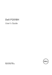 Dell P2018H Users Guide