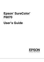 Epson SureColor F6070 User Manual