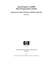 HP Integrity cx2600 Site Preparation Guide, Third Edition - HP Integrity cx2600